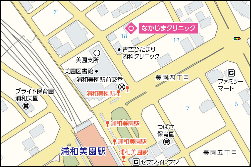 なかじまクリニックの地図