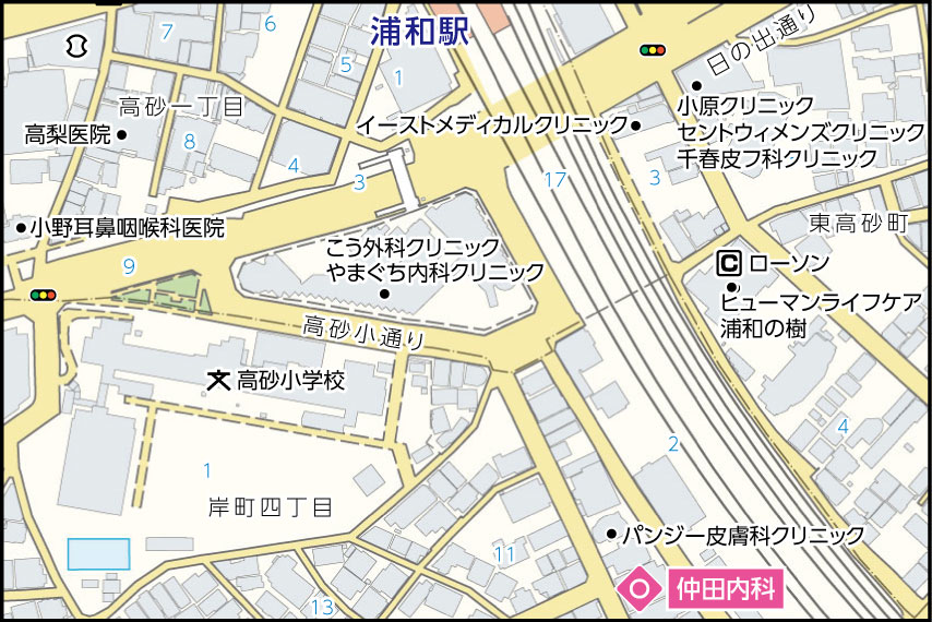 仲田内科の地図