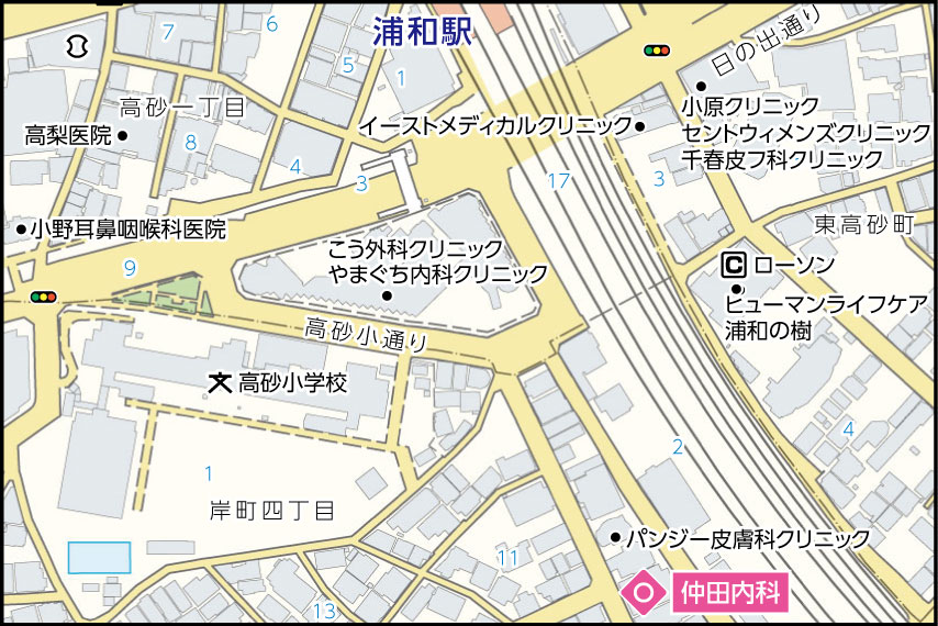 仲田内科の地図