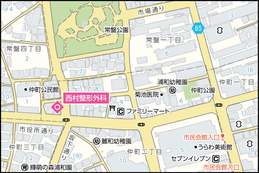 西村整形外科の地図