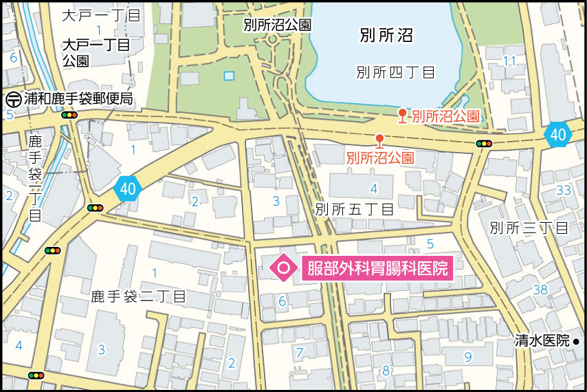 服部外科胃腸科医院の地図