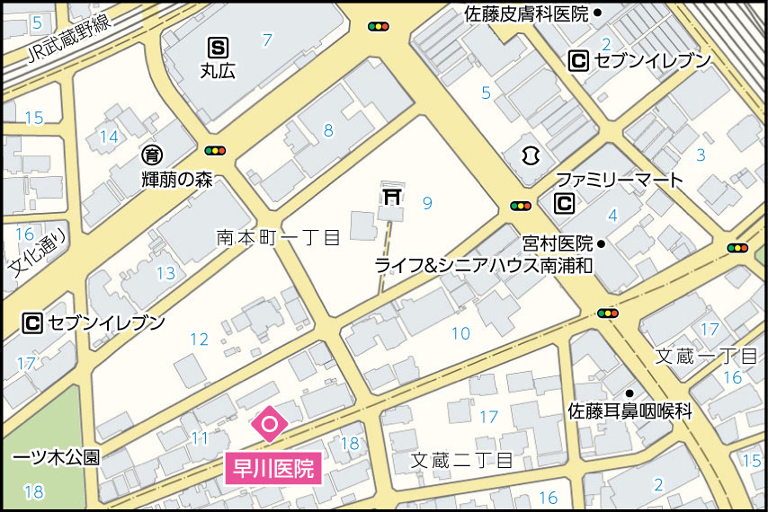 早川医院の地図