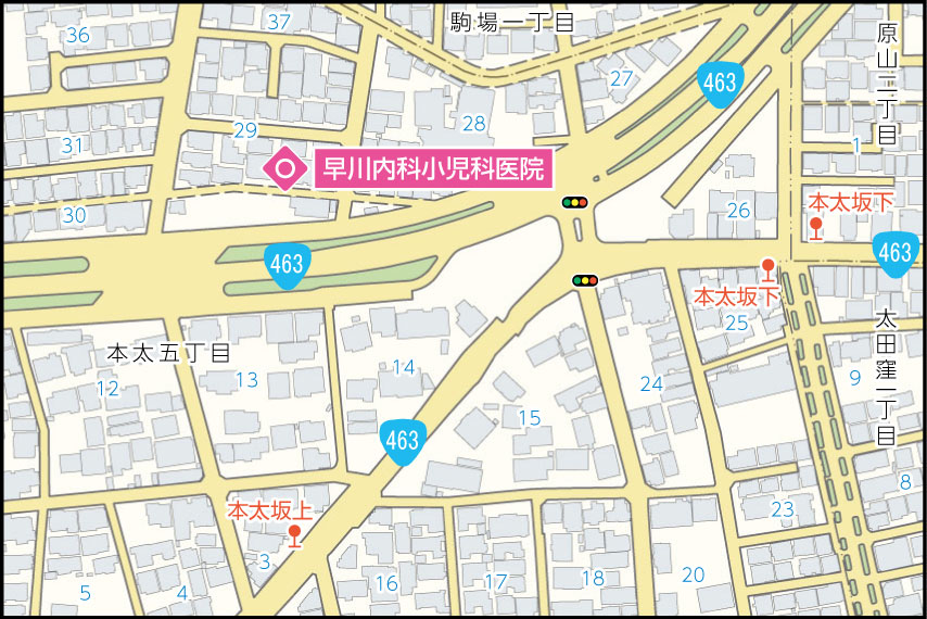 早川内科小児科医院の地図