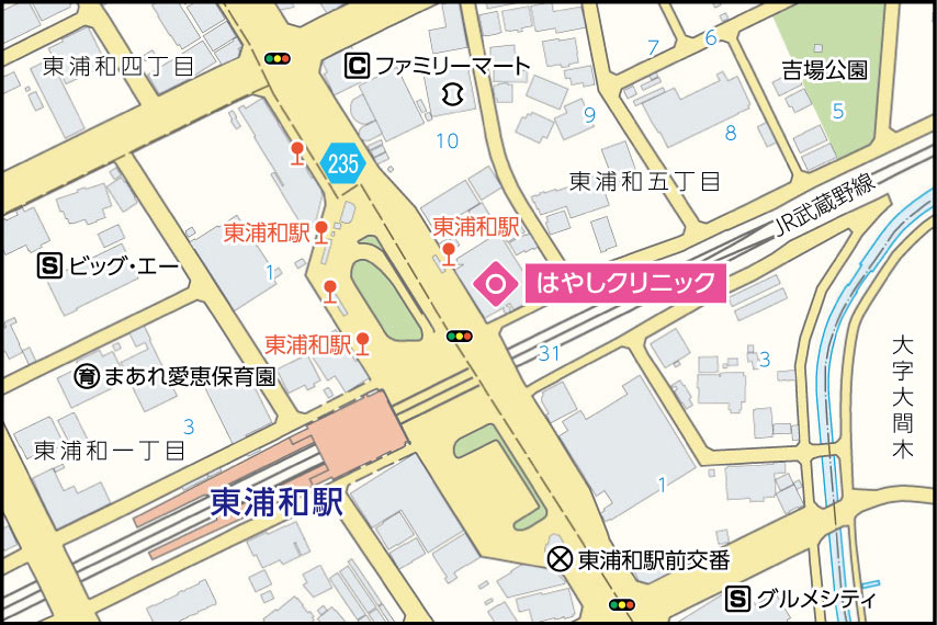 はやしクリニックの地図