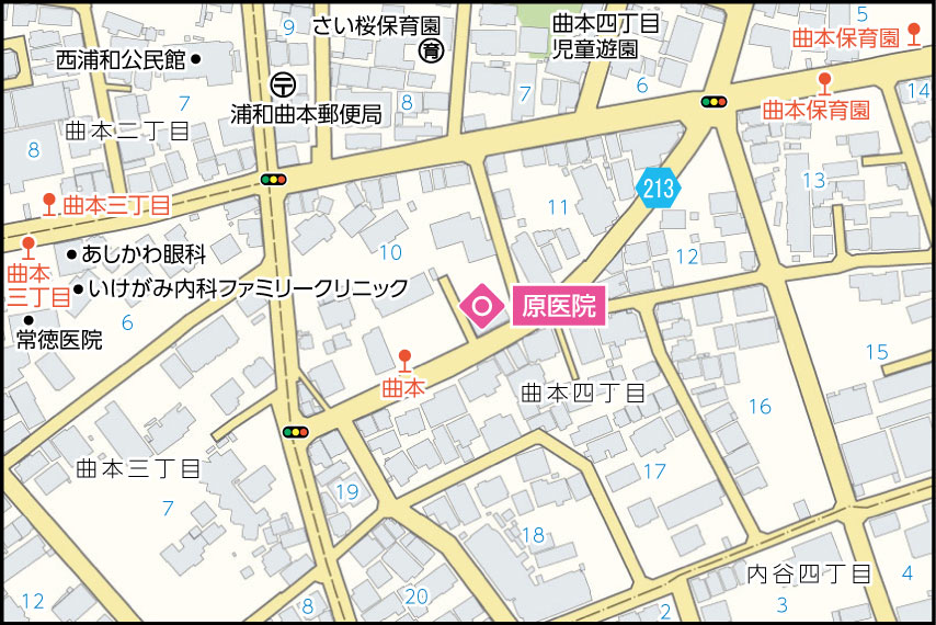 原医院の地図