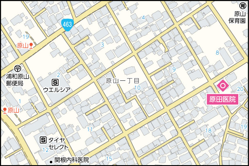 原田医院の地図