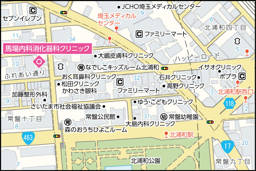 馬場内科消化器科クリニックの地図