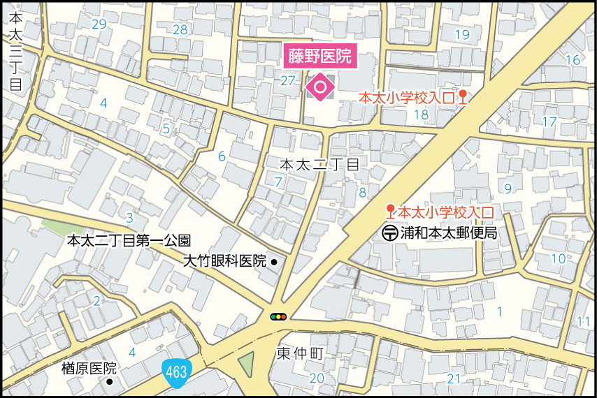 藤野医院の地図
