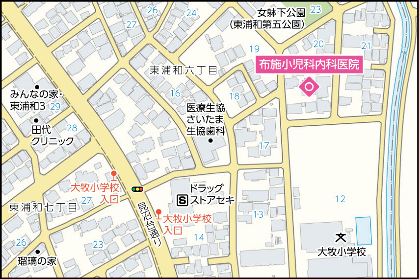 布施小児科内科医院の地図