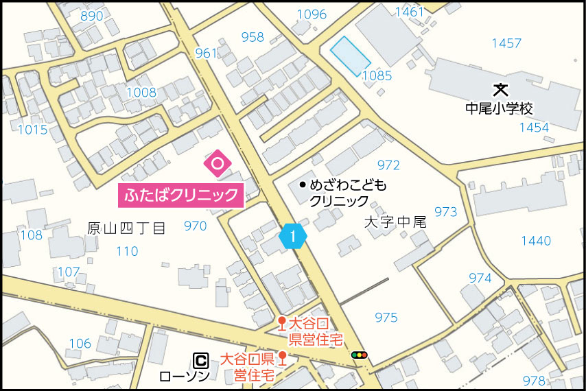 ふたばクリニックの地図