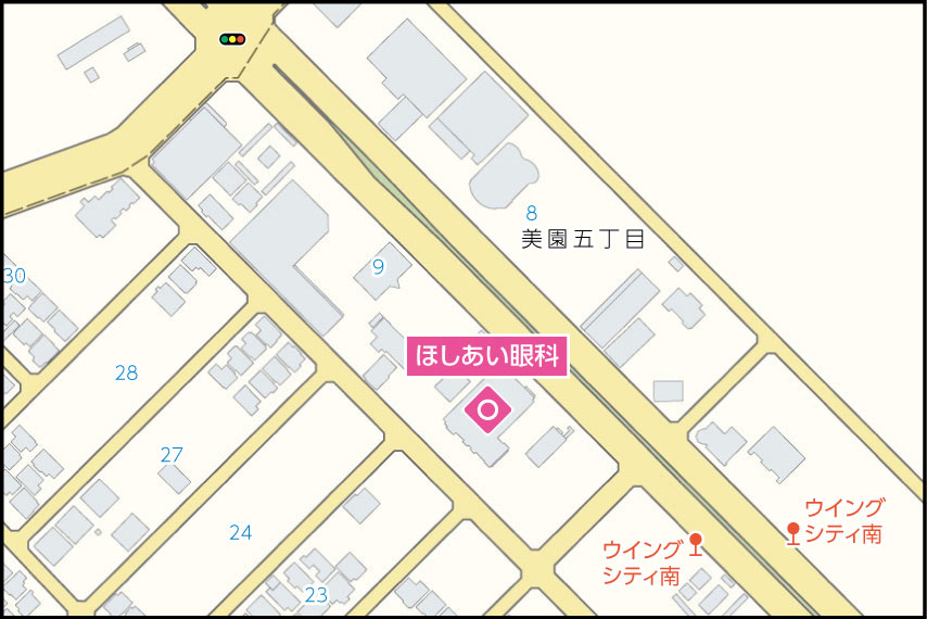 ほしあい眼科の地図