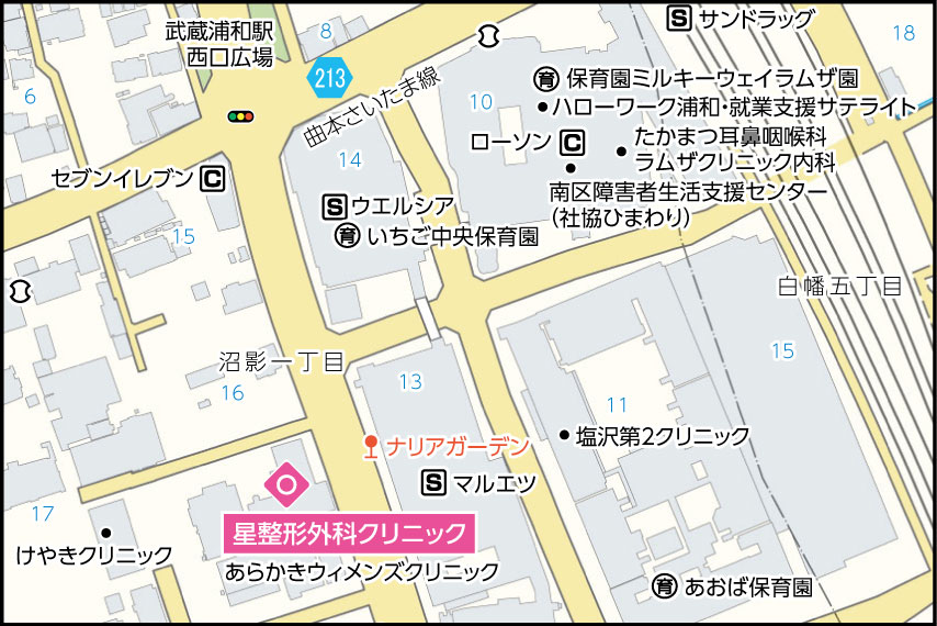 星整形外科クリニックの地図