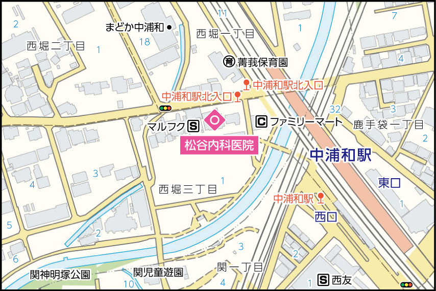 松谷内科医院の地図