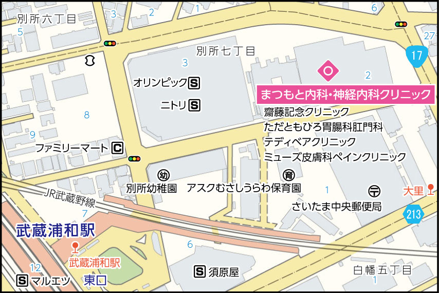 まつもと内科・神経内科クリニックの地図