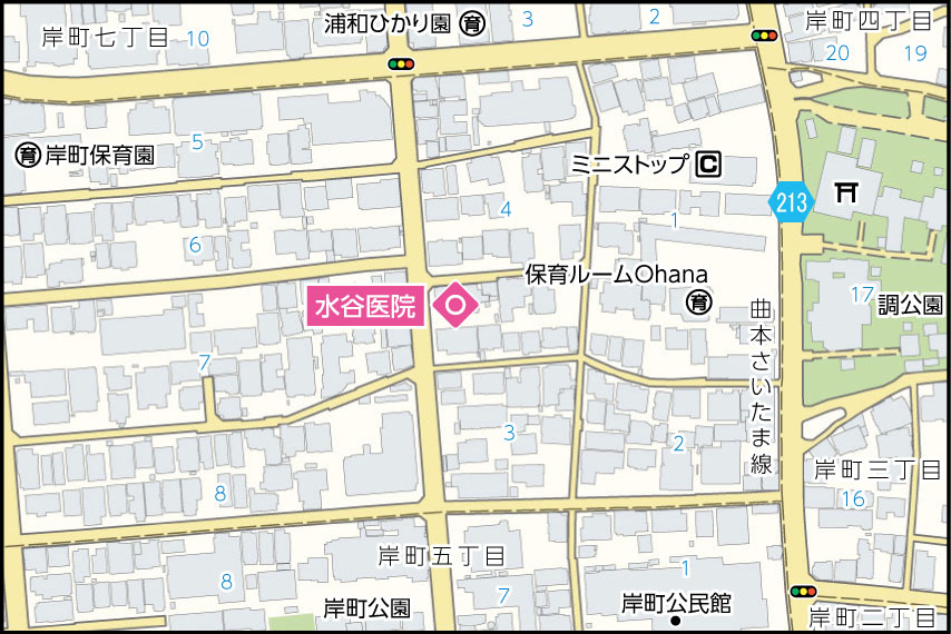 水谷医院の地図