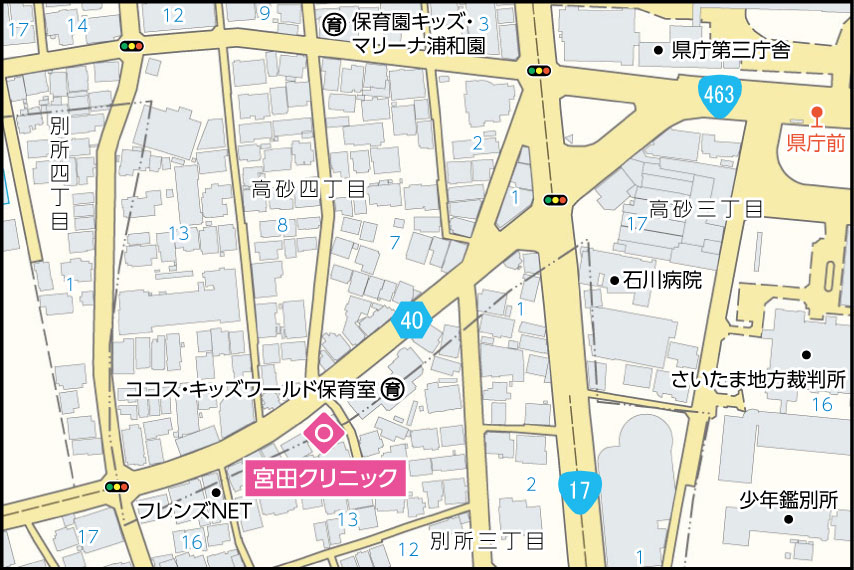 宮田クリニックの地図