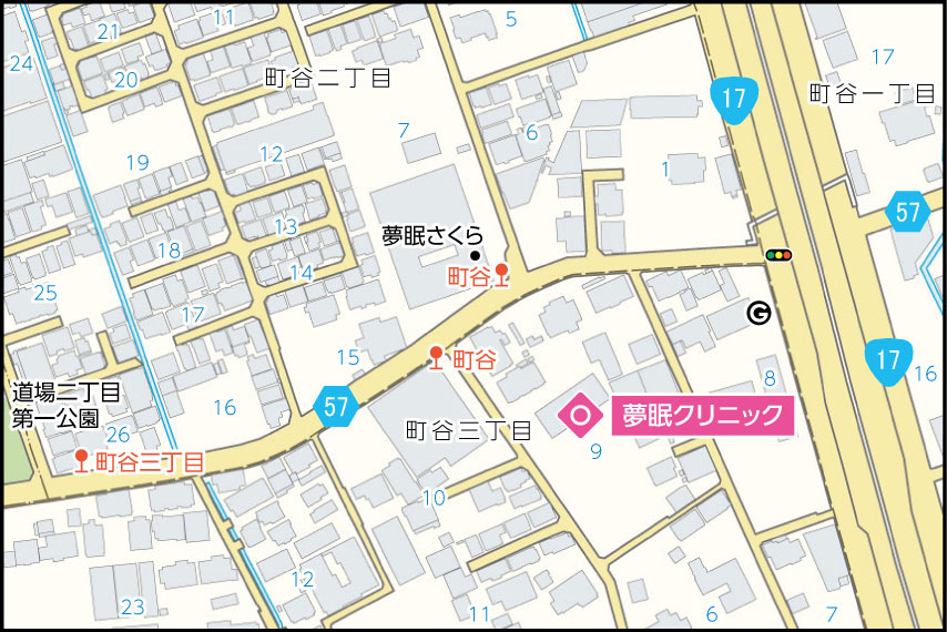 夢眠クリニックの地図