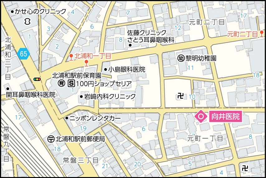 向井医院の地図