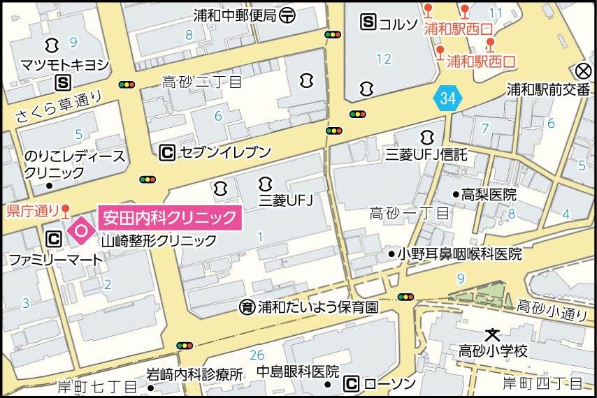 安田内科クリニックの地図