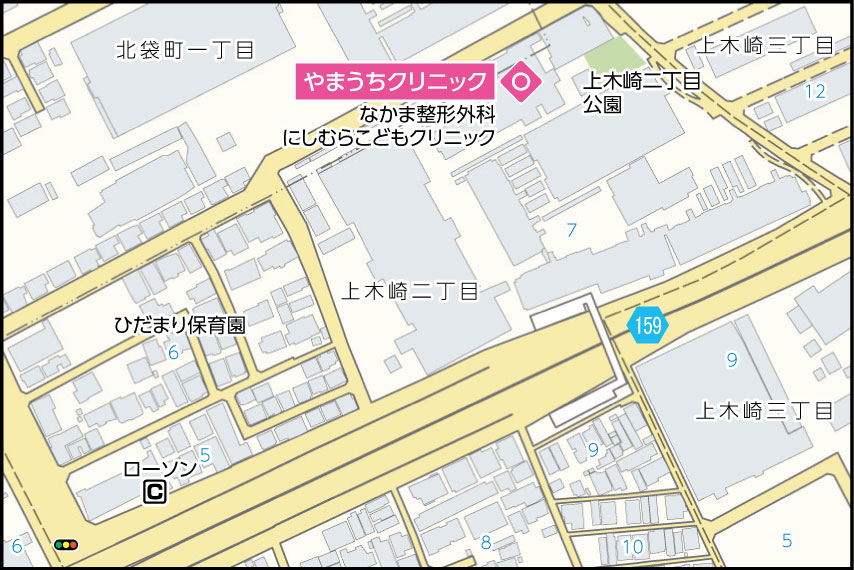 やまうちクリニックの地図