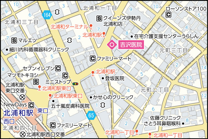 吉沢医院の地図