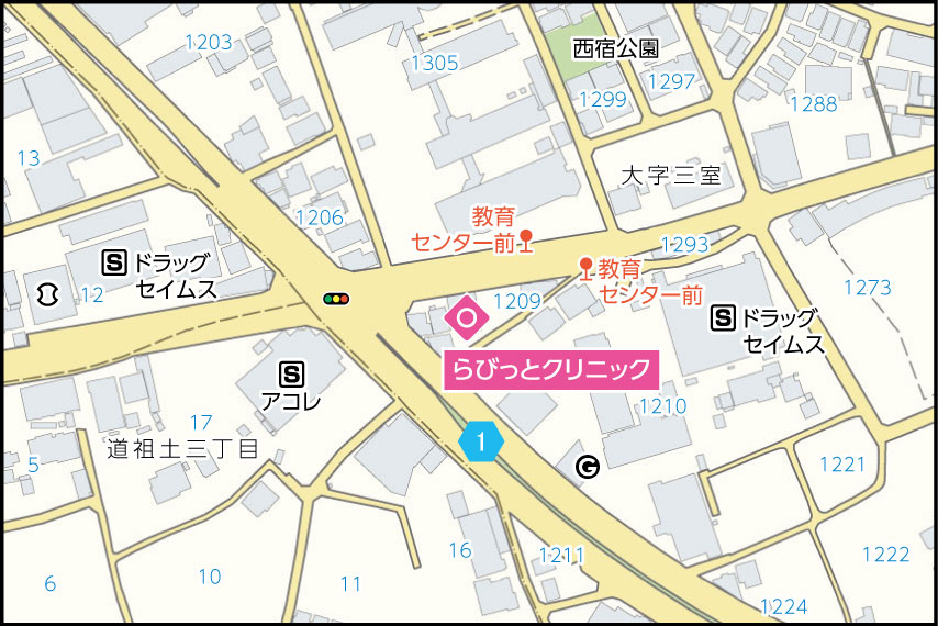 らびっとクリニックの地図