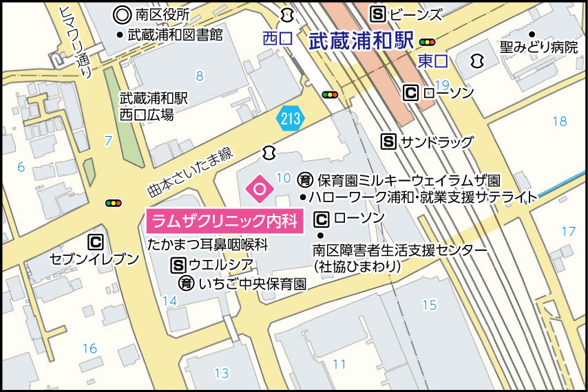 ラムザクリニック内科の地図