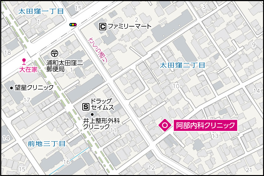 阿部内科クリニックの地図