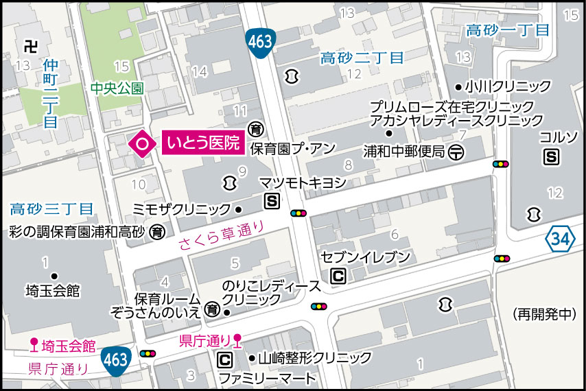 いとう医院の地図