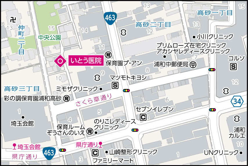 いとう医院の地図