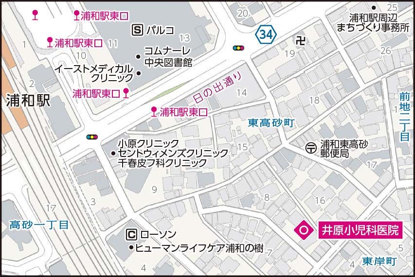 井原小児科医院の地図