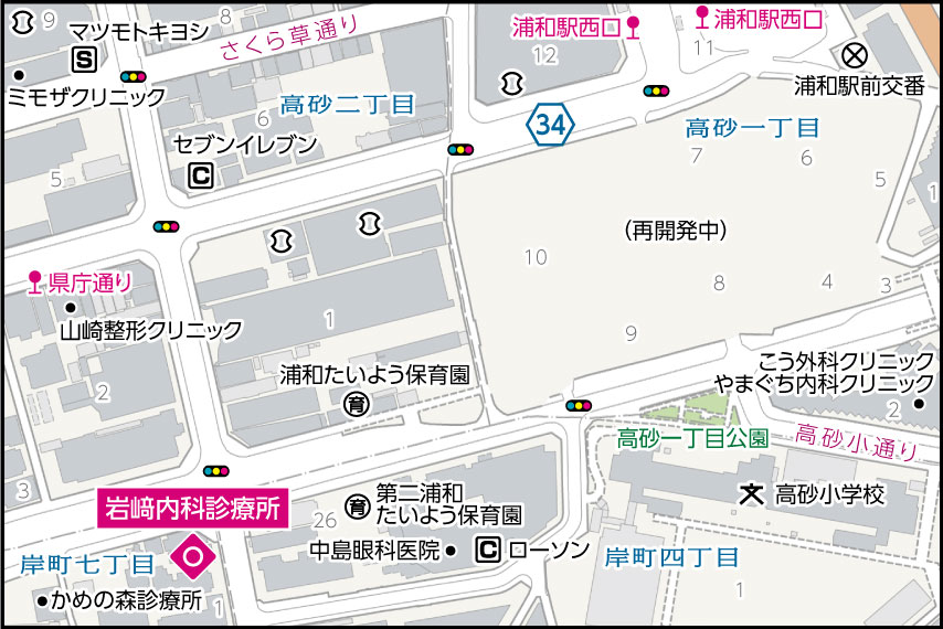 岩﨑内科診療所の地図