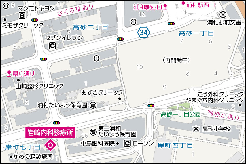 岩﨑内科診療所の地図