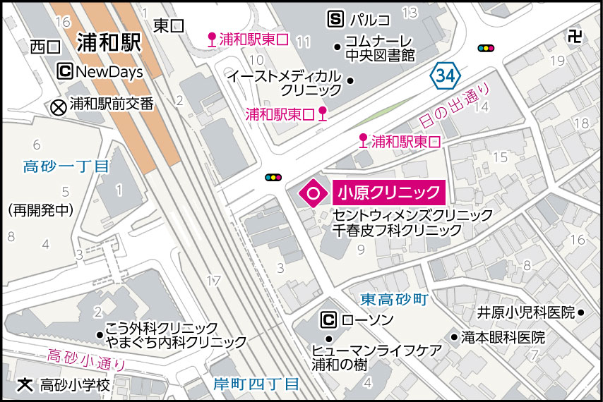 小原クリニックの地図