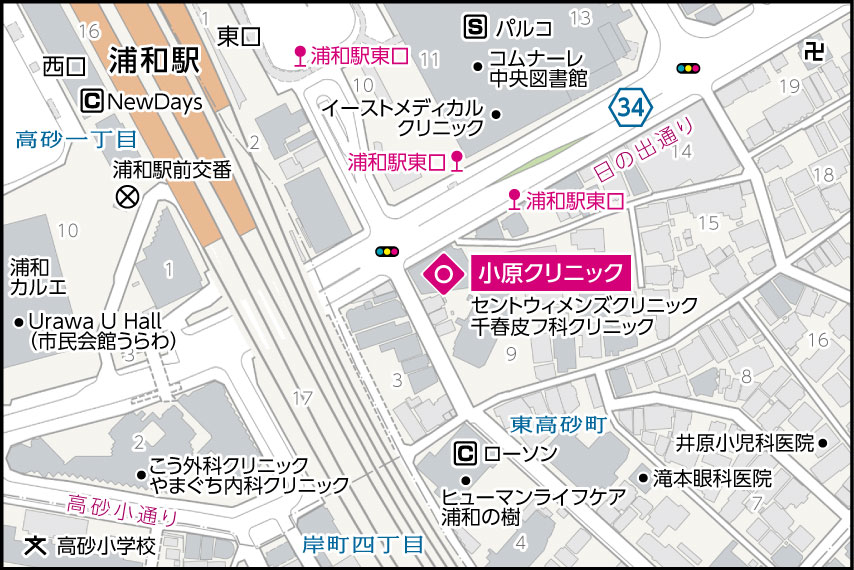 小原クリニックの地図