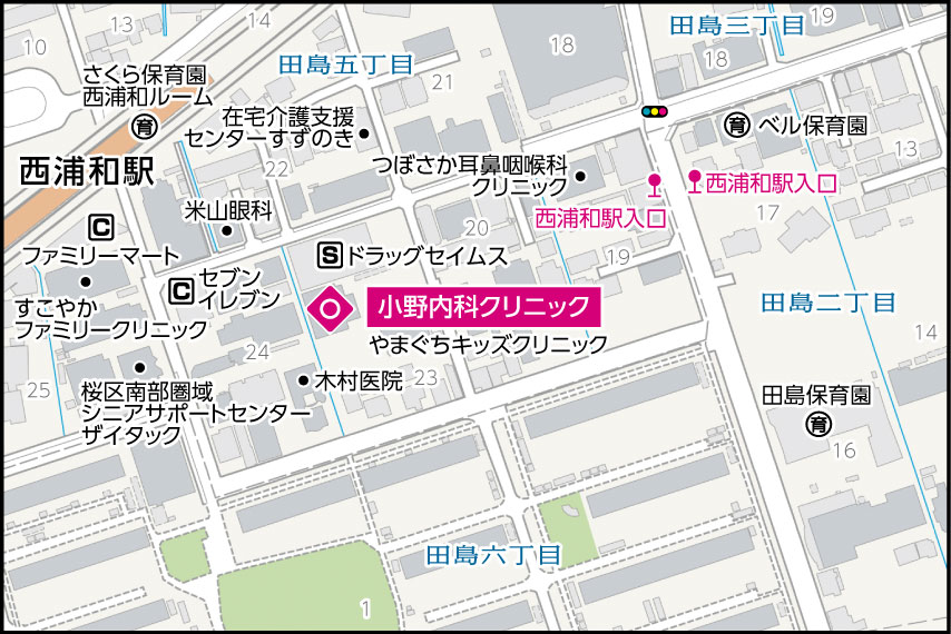 小野内科クリニックの地図
