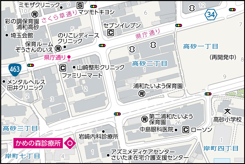かめの森診療所の地図