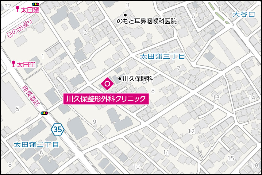 川久保整形外科クリニックの地図