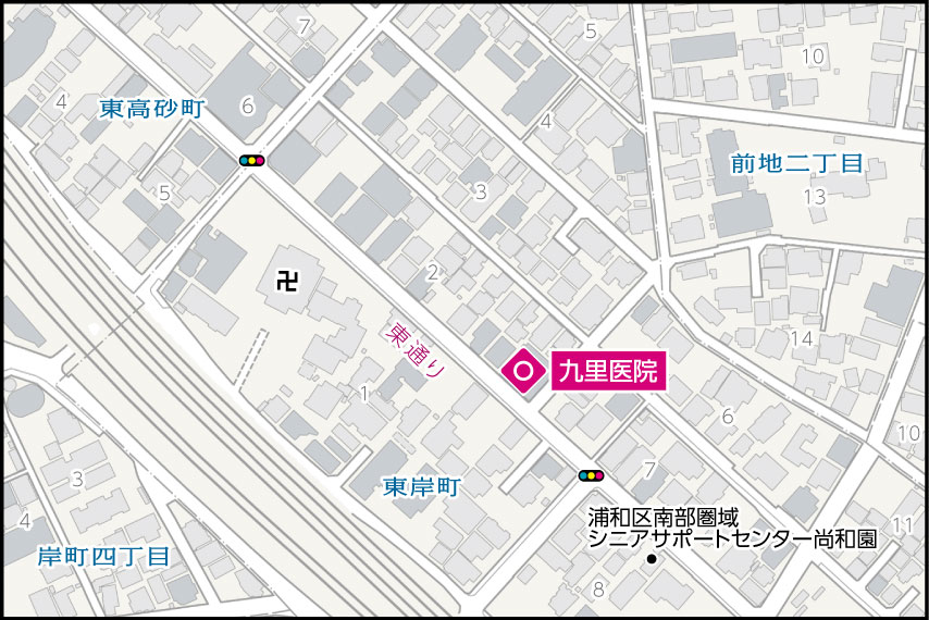 九里医院の地図