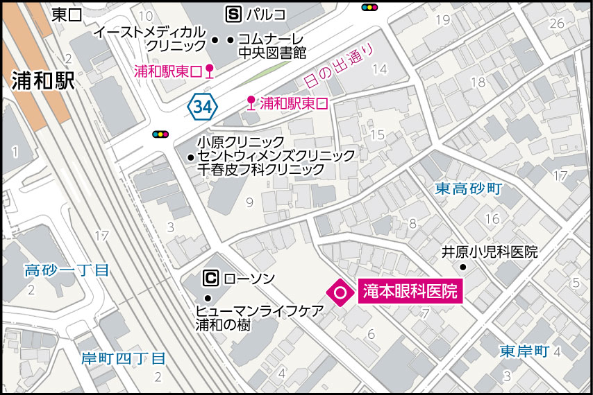 滝本眼科医院の地図