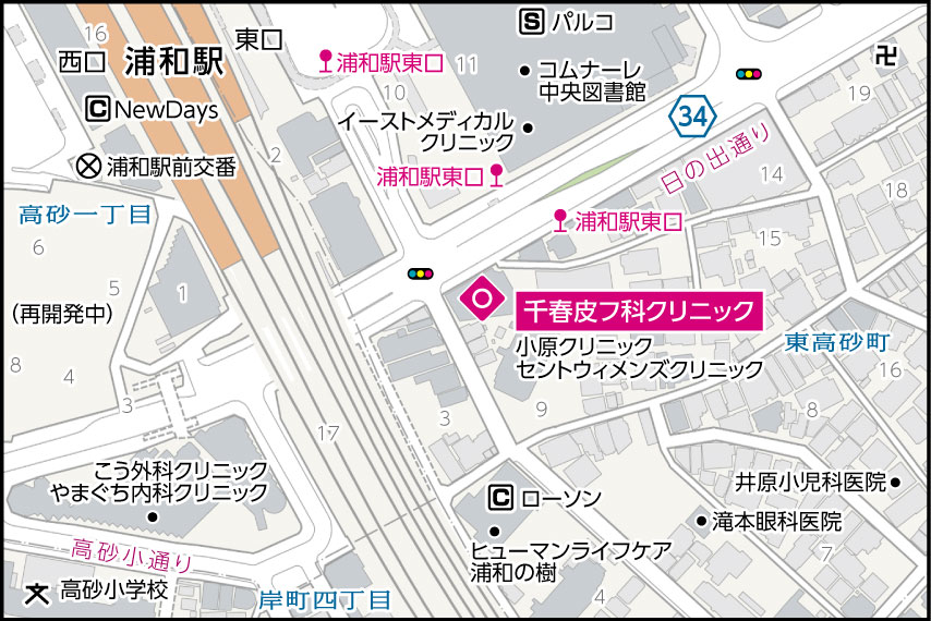千春皮フ科クリニックの地図