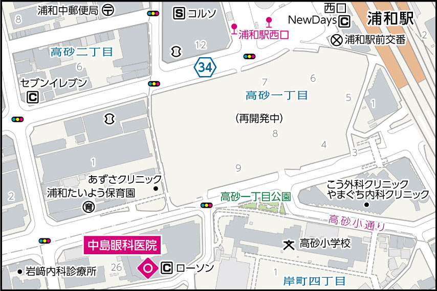 中島眼科医院の地図