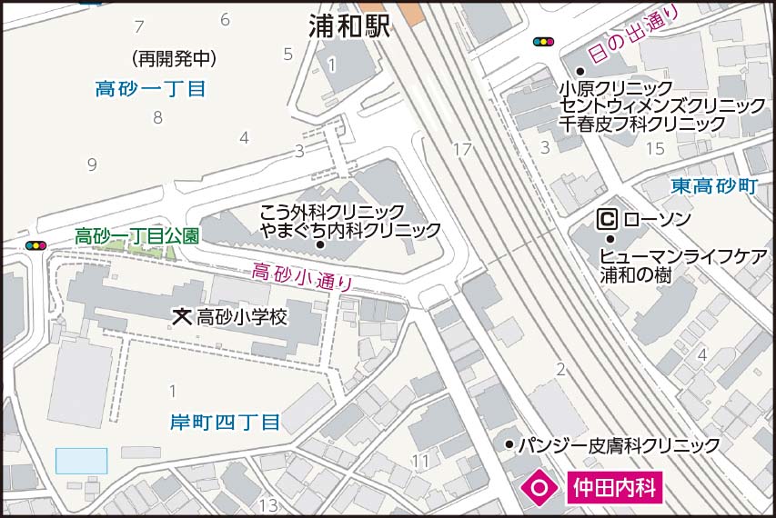 仲田内科の地図
