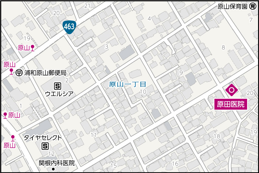 原田医院の地図
