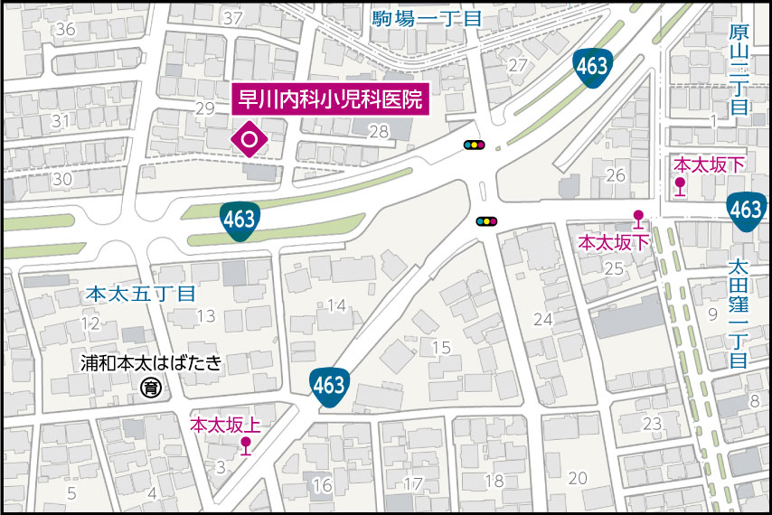 早川内科小児科医院の地図