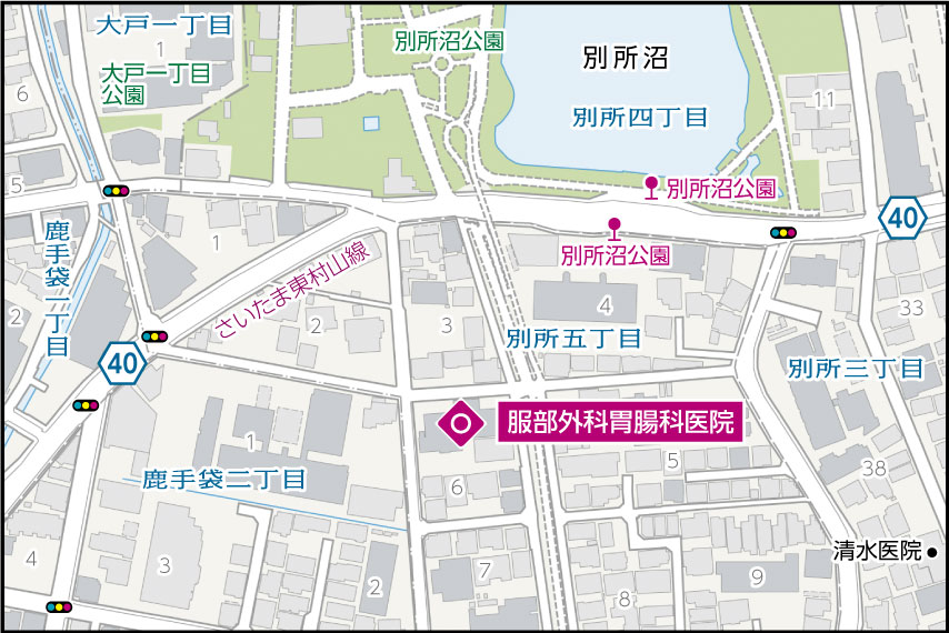 服部外科胃腸科医院の地図