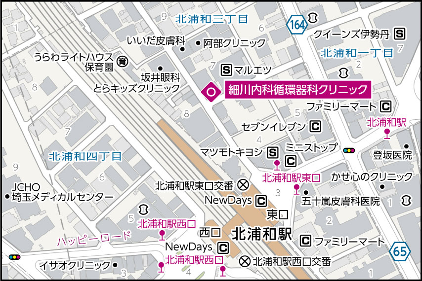 細川内科循環器科クリニックの地図