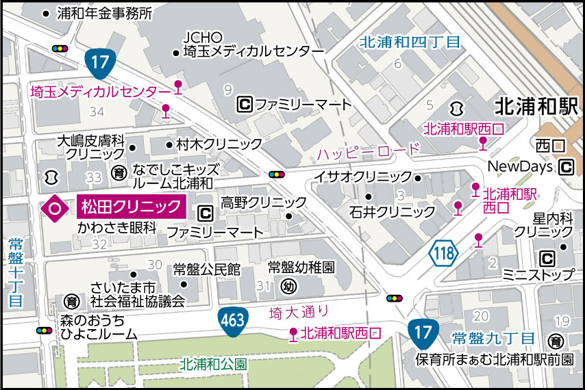 松田クリニックの地図
