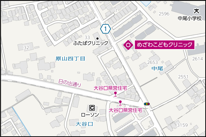 めざわこどもクリニックの地図