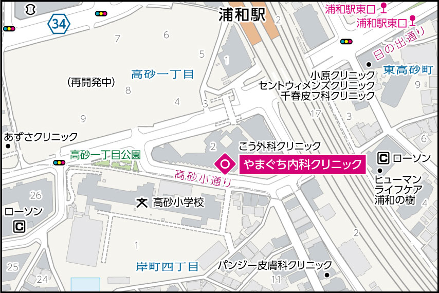 やまぐち内科クリニックの地図